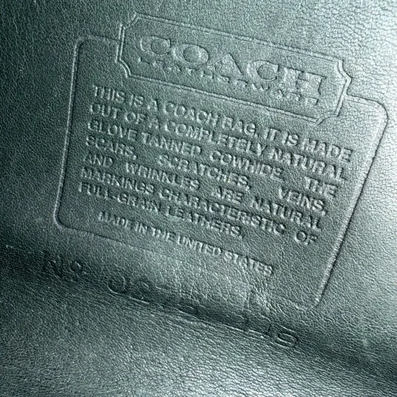 Vintage 90s Coach Chrystie Deepest Forest Green Leather Crossbody Bag Rare Color - Picture 13 of 16